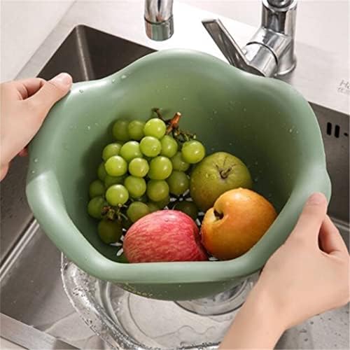XWOZYDR Цветя Двуслойни леген за измиване на зеленчуци Готварска кошница за зеленчуци Кошница за филтриране на вода