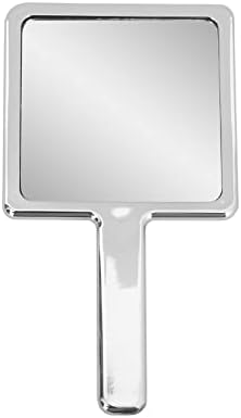 LONGSHENG - ОТ 2001 ГОДИНА - Silver Mirror – Ръчно Тоалетен огледало Среден размер за пътуване, Баня, работен плот,