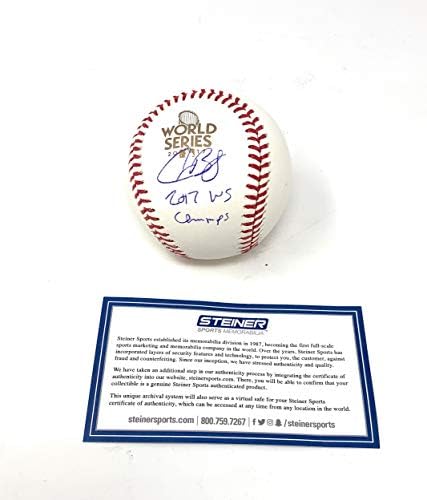 Алекс Bregman Хюстън Астрос даде Автограф на Официалния представител на MLB World Series Baseball 17 WS CHAMPS С