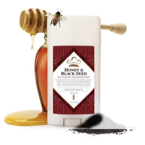 Дезодорант с мед и черни камъни Наследството на нубийцев южна Франция с кайсия с масло и див мед (опаковка от 6