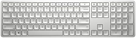 Програмируема безжичната клавиатура HP 970 (сребро) - Безжична връзка с различни устройства чрез Bluetooth и 2.4