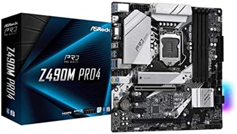 Дънната платка на ASRock Z490M PRO4 се поддържа от процесори Intel® Core™ 10-то поколение (Socket 1200)