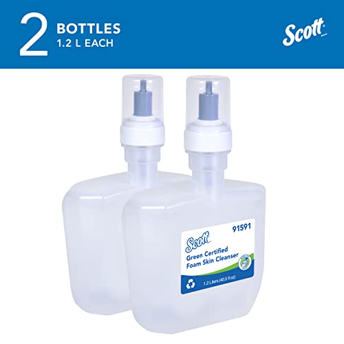 Сертифицирано пенообразное сапун за ръце Scott® Green (91591), 1.2 литра, Прозрачна, без мирис, за попълване на