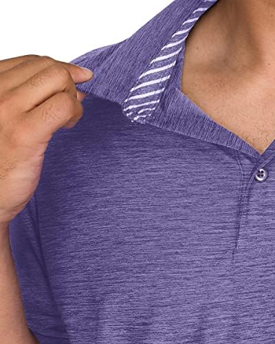 Мъжка риза поло Big & Tall за голф - 4-Лентов еластична тъкан суха кацане. Отстраняване на влага, Технология за