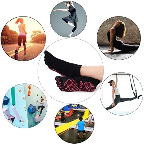 Комплект Чорапи и Ръкавици за йога ThreeH, Нескользящие за Жени, за практикуване на Йога, Танци и упражнения по