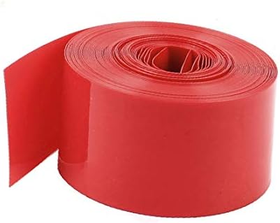 X-DREE 5 М Дължина, 23 мм, Червена PVC свиване тръба, Амбалажна хартия, ръкав за 1 батерии тип АА (Manicotto avvolgente