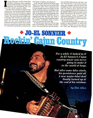 Jo-El Sonnier оригиналната снимка за албума на списание размер на 1 стр. 8x10 S1679