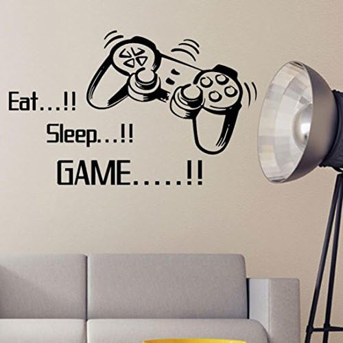 Играта Neartime Eat Sleep Стикери за стена с надпис в спалнята на момчетата Направи си сам, Художественото оформление