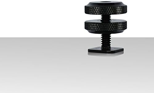 LimoStudio [4 т.] Мини Черно Двойна Винт 1/4 Титуляр на адаптера за поставяне на светкавицата Гореща обувка, Двойна