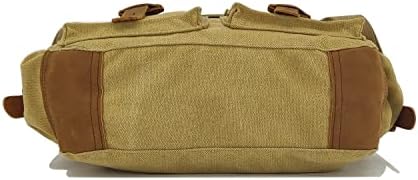Sechunk Реколта Военна Кожена Холщовая Чанта За лаптоп Messenger Чанта Среден размер