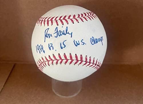 Рон Ферли 59 63 65 Шампион Доджърс Подписа M. l. Baseball Jsa Ah66086 - Бейзболни топки с автографи