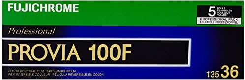 Fujifilm 16326030 Цветен слайд-филм Fujichrome Provia 35 мм 100F ISO 100 - 5 ролки с 36 експозиции (Зелено / Бяло