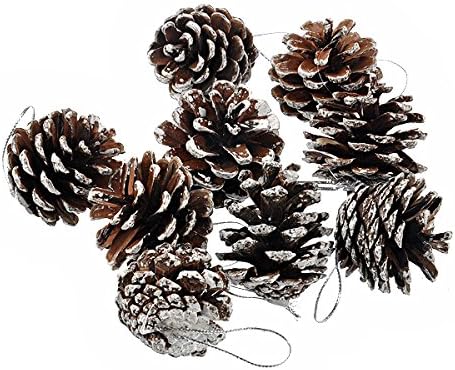 Коледна Украса Amosfun Коледно Дърво, Декоративна Коледна украса От Естествени борови пъпки с борови орехче - 9