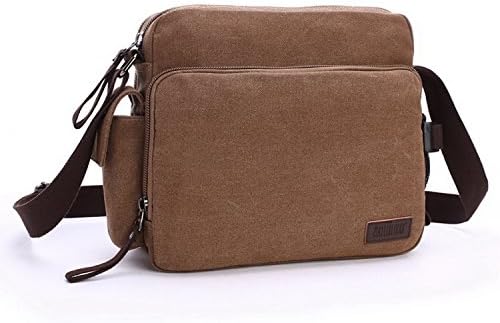 M. G. Унисекс-Холщовая чанта През рамо за възрастни mu8571, Кафе цвят, Един размер