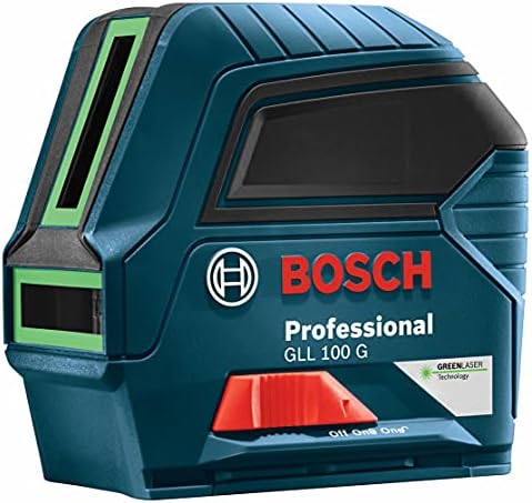 Самонивелирующийся ниво лазер Bosch GLL100 Cross Line [100 фута] Имейл с лазер в хоризонтална и вертикална режими