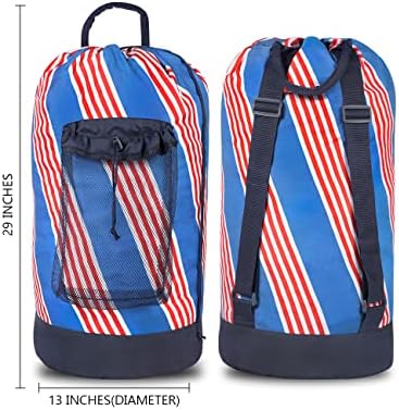 Чанта за дрехи Dalykate Backpack Раница за пране на дрехи с Плечевыми ремъци и Мрежесто джоб, Здрав Найлонов Раница,