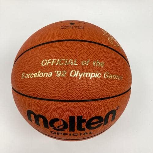Меджик Джонсън е подписал Официален договор за Олимпийската игра 1992 на Баскетболен Dream Team JSA COA - Баскетболни