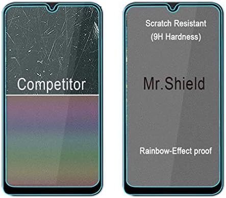 Mr.Щит [3 опаковки] е Предназначен за Samsung Galaxy A50 [Японското закалено стъкло] [Твърдост 9H] [пълен екран клеевое покритие] Защитно фолио за екрана с доживотна заместител