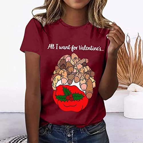 Риза с Сърце Любов, Свети Валентин, Пуловери, с кръгло деколте и Принтом на Сърцето, Пуловери С Дълъг Ръкав, Потници,