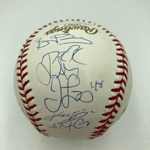 2007 Отбор Шампиони на Световните серии Boston Red Sox Подписа W. S. Baseball JSA COA - Бейзболни топки с автографи