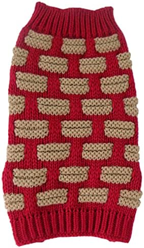 Модерен пуловер за домашни любимци Домашни любимци Life ® Weaved - Дизайнерски Пуловер за кучета тежки плетени с