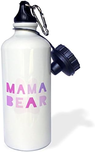 3dRose Розова бутилка за вода Мама мечка с шарени лапи за мама или наскоро-на мама за деня на майката, от семейството