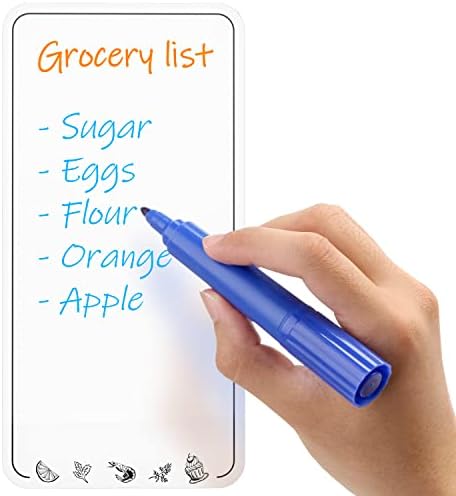 Магнитен списък за пазаруване за хладилник - Суха Стираемый Списък за пазаруване за по-малки продукти - Магнитен