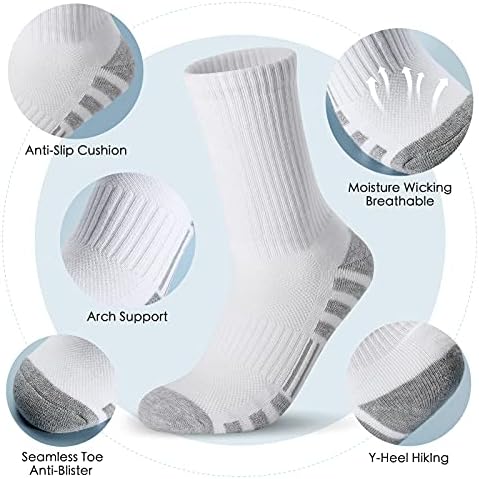 Спортни чорапи Airacker Спортни Чорапи за Бягане До Прасците, Нов Меки Дишащи Чорапи за екипажа за Мъже и Жени (6