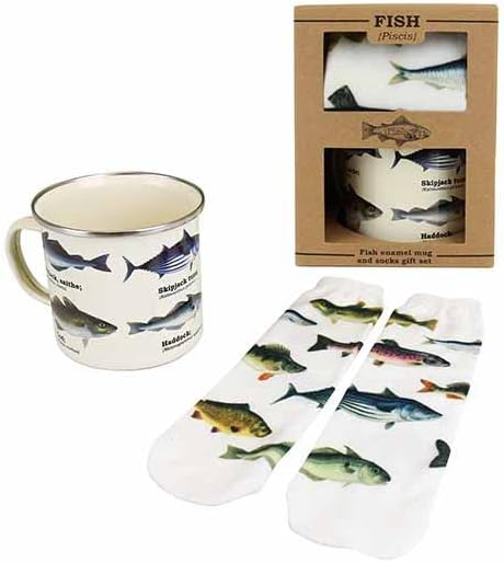 Подаръчен Комплект Емайлирани чаши и Чорапи Republic Fish