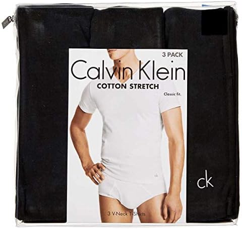 Calvin Klein Мъжки 3 Опаковки Памук Участък Влагоотводящий V-Образно деколте NB2799