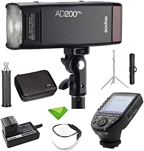 GODOX AD200 Pro AD200Pro 200Ws Стробоскопическая светкавица 2,4 G с Xpro-S за фотоапарати Sony, със стойка за всяка