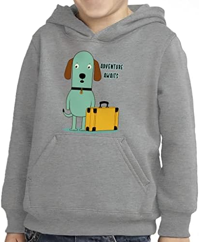 Приключенски Пуловер за деца с качулка - Hoody с Шарките на Кучешки Гъби Отвътре - Графична Hoody с качулка за деца
