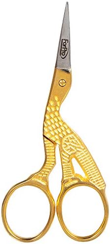 Ножица във формата на щъркел от неръждаема Стомана ForPro Professional Collection Gold за Шиене, Бродерия, художествена работа, продевания прежди, Бродерия, Сверхострые Ножици за р