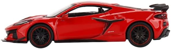 2023 Chevy Corvette Z06 Факел Red Ограничен тираж от 1800 копия по целия свят 1/64 Монолитен под натиска на модел на превозното средство от True Scale Miniatures MGT00477