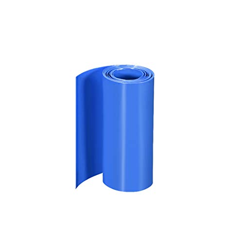 uxcell PVC Свиване Тръба 95 мм Плоска Широчина Тайна за Двухслойного 2-Метров Черен Цвят