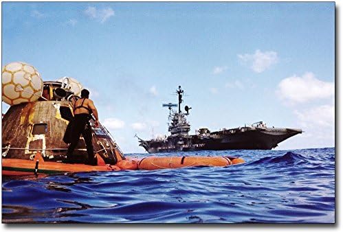 Печат на снимки с галогенидом сребро Apollo 17 Recovery и USS Ticonderoga 8x12