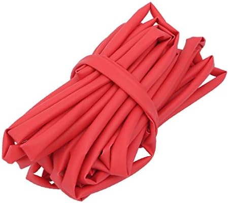 X-DREE Polyolefin пожароустойчива тръба с вътрешен диаметър 5 м 3,5 мм Червен цвят за ремонт на кабели (вътрешен