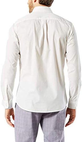 Мъжка риза Докерите класически намаляване с дълъг ръкав Signature Comfort Flex (стандартен, голям размер)