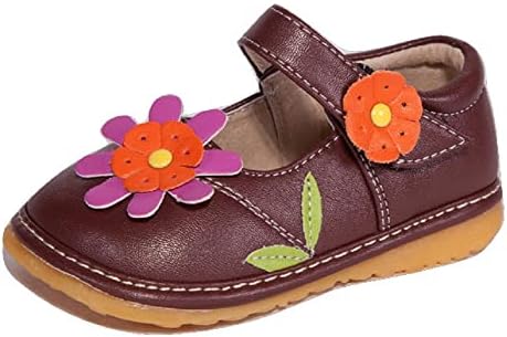 Бутик Little Mae's Mary Jane с скрипучими туфлями за малки момичета, Идеални обувки за разходка с подвижни пищалкой