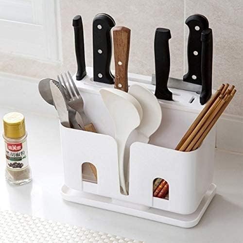 Прибори за готвене стойка за Ножове Пластмасов Многофункционален Водосточни Кутия За Мивки Лъжици Кухненски Ножове,
