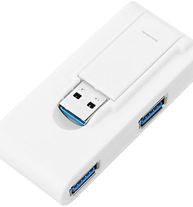 USB 3.0 към поворотному 4-портовому хъб USB 2.0 (бял)