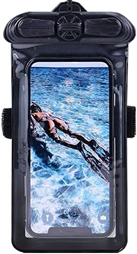 Калъф за телефон Vaxson, черен, съвместим с водоустойчив калъф Ancel AD610 Plus, суха чанта [без защитни фолиа]