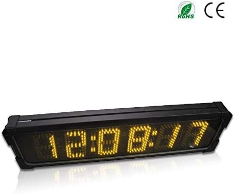Huanyu LED Race Timing Clock 6 инча 6 Цифри Състезателни Часовник Таймер за Обратно отброяване състезанието Хронометър,