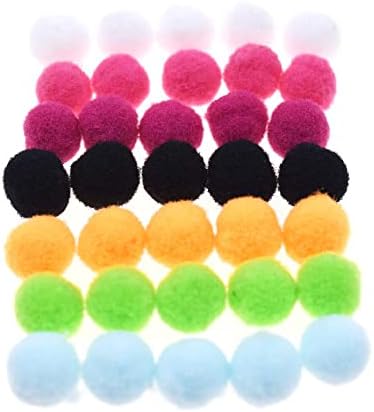 Топки с pom-помераните RELAND SUN Crafts от Филц, за Многократна употреба, Пухкава топки, ръчно изработени 25 цвята за творчество и занаяти, Топката с pom-помераните за игри кот?