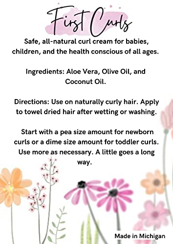 Първите къдрици: Натурален крем за маша за коса за бебета 8 унции (опаковка от 1 броя)