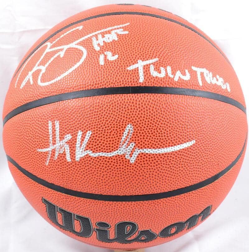 Ралф Сампсън Хаким Оладжувон с автограф на Уилсън Баскетбол NBA - Prova *Сребърни баскетболни топки с автограф