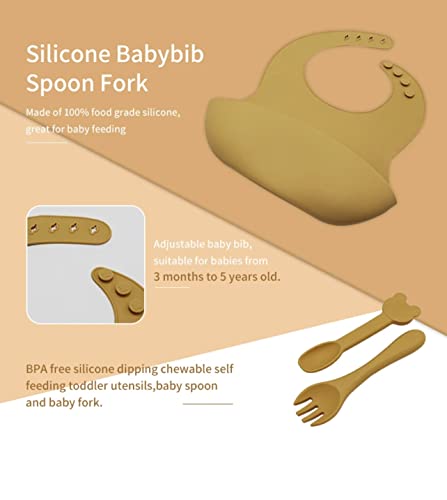 Детски led комплект за отбиване от гърдата, силикон комплект за хранене на бебето, бебешки лигавници, търтей, разделени