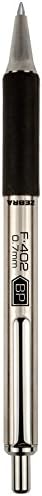 Прибиращ химикалка писалка Zebra Pen F-402, корпус от неръждаема стомана, остър връх 0.7 mm, черно мастило, 2 опаковки