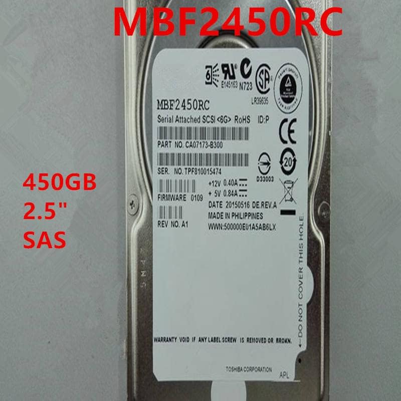 Твърд диск, 450 GB 2,5 SAS 6 Gb/сек. 64 MB, 10 000 об/мин за вътрешен твърд диск за сървър, Твърд диск за MBF2450RC