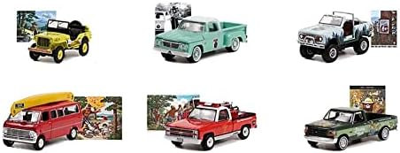 Набор от автомобили Greenlight Smokey Bear серия 1, подадени под налягане, - Кутия от 6 Различни автомобили, подадени